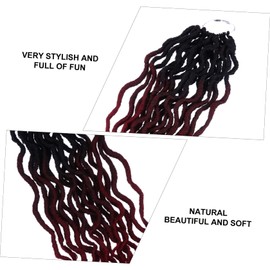 Baluue Locs Crochet Braids Wig for Women Beautiful Faux Locs Hair Extensions High Temperature Easy Style Change for Long-term Use Fashionable Dreadlocks Look