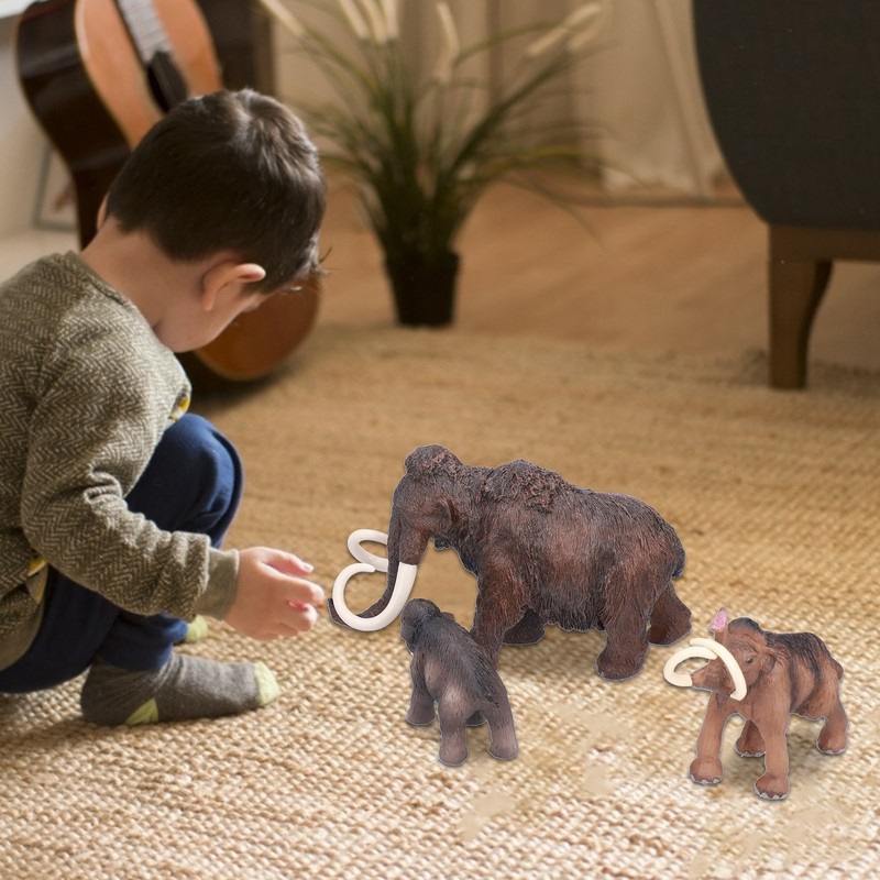 Mammoth Model Simulated Figurine Realistic Plastic Mammoth Toys for Animal