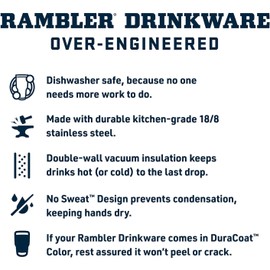 YETI Rambler Tumbler, Vaccum Insulated Stainless Steel Tumbler with Magslider Lid, Rescue Red, 20 oz (591 ml)