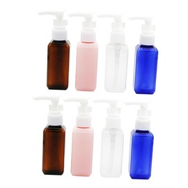 FOMIYES 8pcs Refillable Press Pump Bottles for Lotion and Liquid Soap for Travel Bathroom Kitchen and Office Use