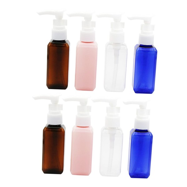 FOMIYES 8pcs Refillable Press Pump Bottles for Lotion and Liquid