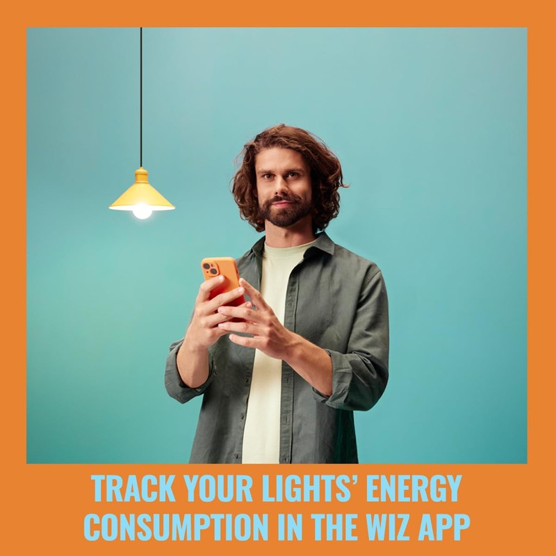 WiZ Ultra Efficient Smart LED Lamp, E27, Energy Efficiency Class