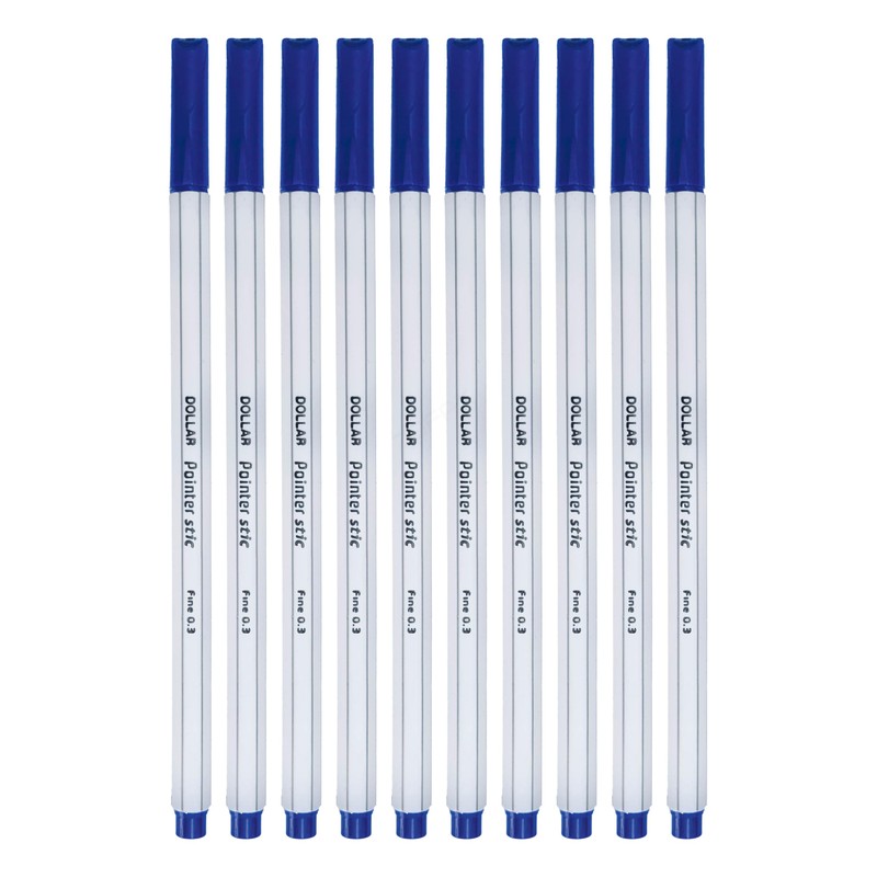 DOLLAR XFine Fineliner Pens, BLUE, Ultra Fine Point (0.3mm), Pack