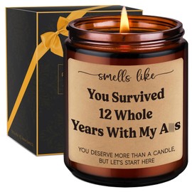 GSPY Scented Candle, 12 Year Anniversary Candle Gifts for Her, Him - 12 Years Wedding Anniversary Present for Wife Husband Couples - Silk Anniversary, Silk Gifts for Men Women 12th Anniversary