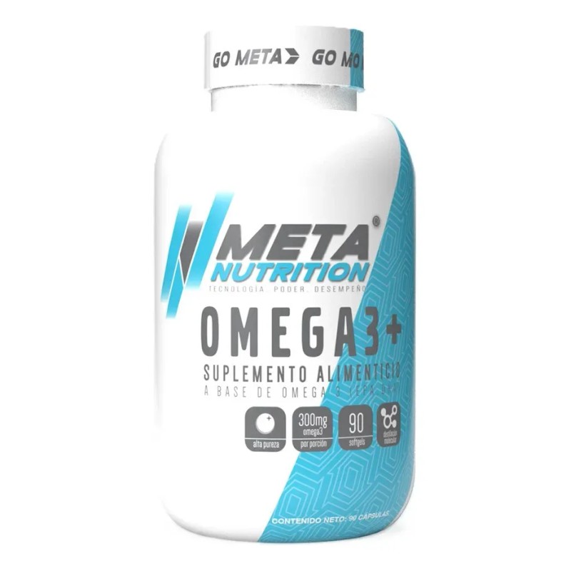 Omega 3 Meta Nutrition Omega+ Contenido 90 Softgels Sabor capsulas