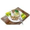 Lashuma Handmade Round Breakfast Plate Italian Ceramic Lemon Design Dinner