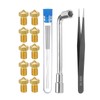 sourcing map 3D Nozzles Kit, 10pcs 3D Printer Brass Nozzles