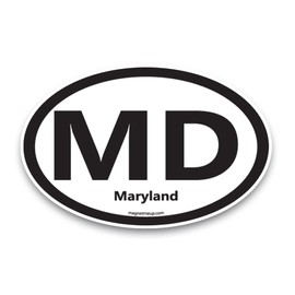 Magnet Me Up MD Maryland US State Oval Magnet Decal, 4x6 Inches, Heavy Duty Automotive Magnet for Car Truck SUV