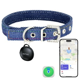 Smart Pet GPS Tracker Collar, Cat Collar, Dog Collar, Smart Tracker, Collar, Smart Tracker + Collar Set, Real Time Location, Unlimited Range, Lost Mode Tracking Device, For Cats and Dogs, Size