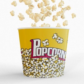 Popcorn Bucket 2.8 Litre for Delicious Popcorn at Home - Ideal for Movies and Sports Events - Easy to Use and Clean