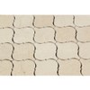 Crema Marfil Spanish Marble Lantern Arabesque Mosaic Tile, Polished