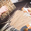 DIYEAH 215 Pcs Wooden Dowel Rods Balsa Wood Sticks Square