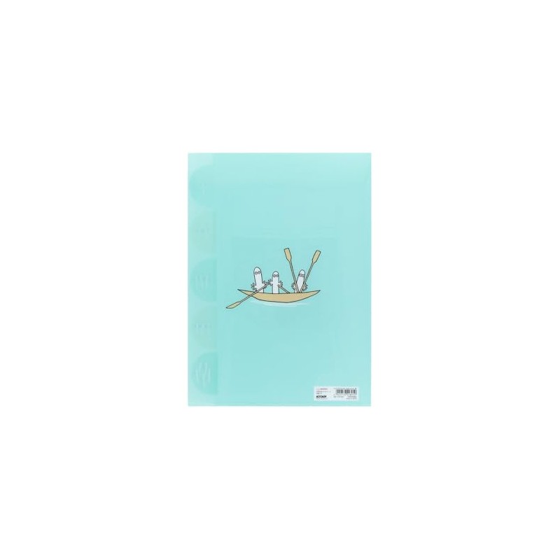 Sunstar Stationery S2174154 Moomin Clear File, 5 Pockets, Summer, 2025