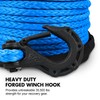 ZESUPER 3/8" x 100ft Synthetic Winch Rope Dyneema 12 Strand