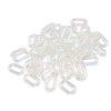 50PCS Acrylic Linking Rings Transparent DIY Assemblable Transparent Color Plating