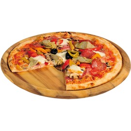 KESPER 28462 Pizzateller 32 cm aus FSC-zertifiziertem Akazienholz/Holzteller/Pizzaunterlage/Pizza-Holzteller/Holzgeschirr