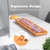 MOFII Wireless Keyboard and Mouse Combo, Retro Keyboard with Round