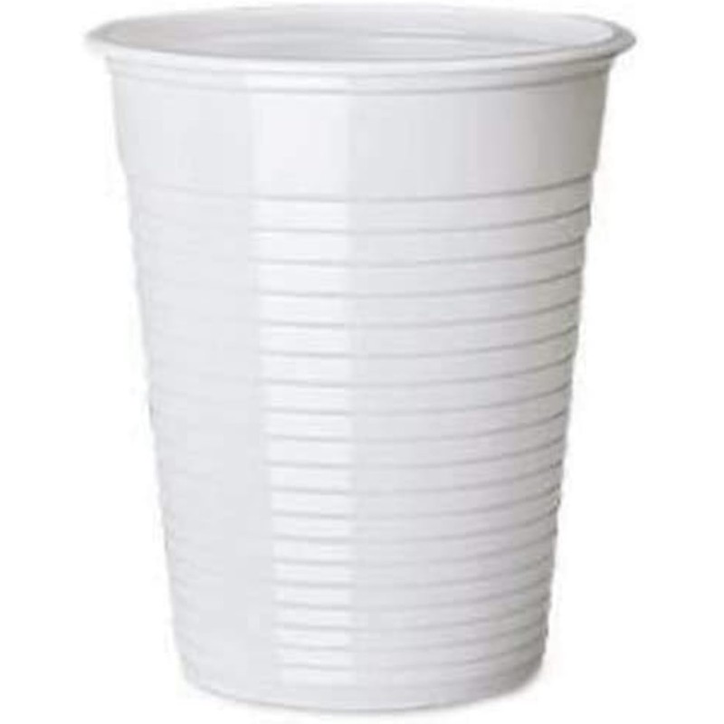 HOT BARGAINS 3000 X 7oz White Plastic Cups Reusable Water