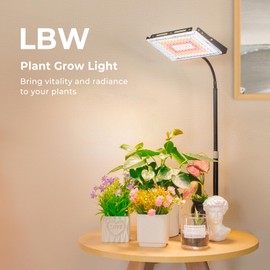 LBW Grow Light for Indoor Plants,96 LED Full Spectrum Plant Light for Indoor Plants, Large Desk Grow Lamp with On/Off Switch, Height Adjustable, Flexible Gooseneck, Ideal for Indoor Grow
