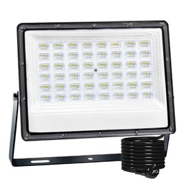 CREATESTAR LED Outdoor Spotlight, 100 W Construction Spotlight, Outdoor Spotlight, 6500 K, Cool White Spotlight, IP66 Waterproof, LED Floodlight for Warehouse, Yard, Garden, Sports Field, Garage