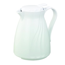 Service Ideas TNSPB06WH TWIST N' SERVE COFFEE CARAFE, 20OZ, BPA FREE PLASTIC, STACKABLE, WHITE