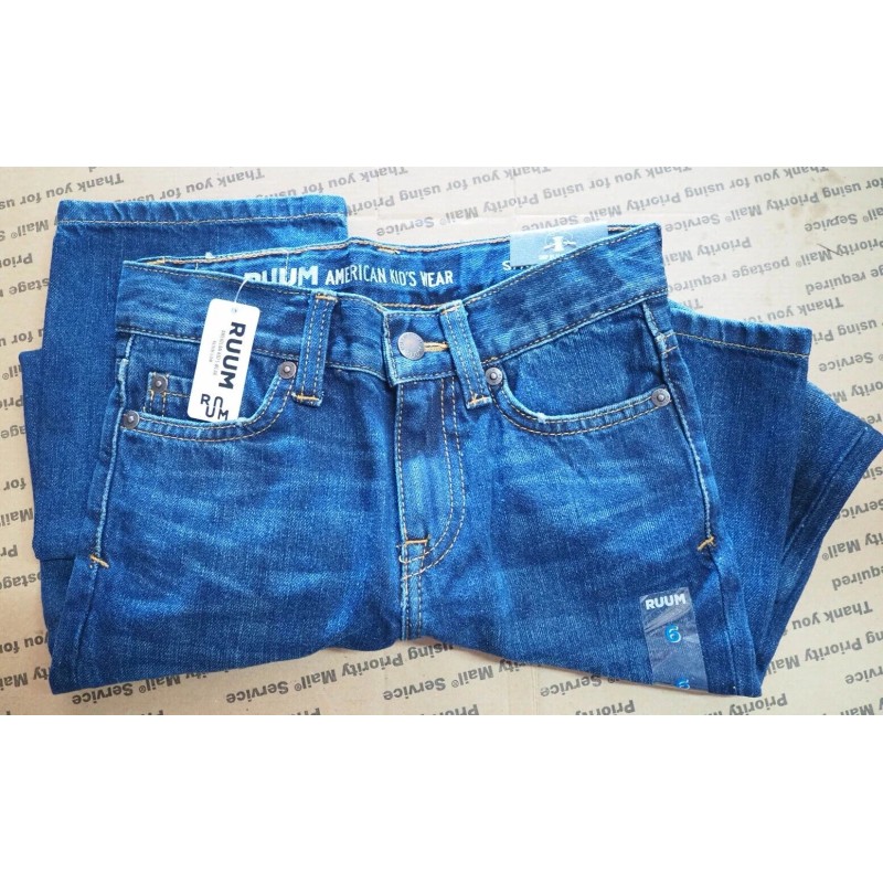Ruum American Kids Wear JEANS SIZE 6 19" INSEAM STRIGHT