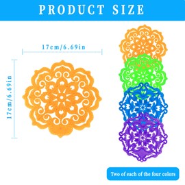 Realand 8 Pack Urinal Screen, Urinal Cakes Toilet Splash Guard Urinal Mats for Men Bathroom, Restaurants, Offices, Hotels, Flower