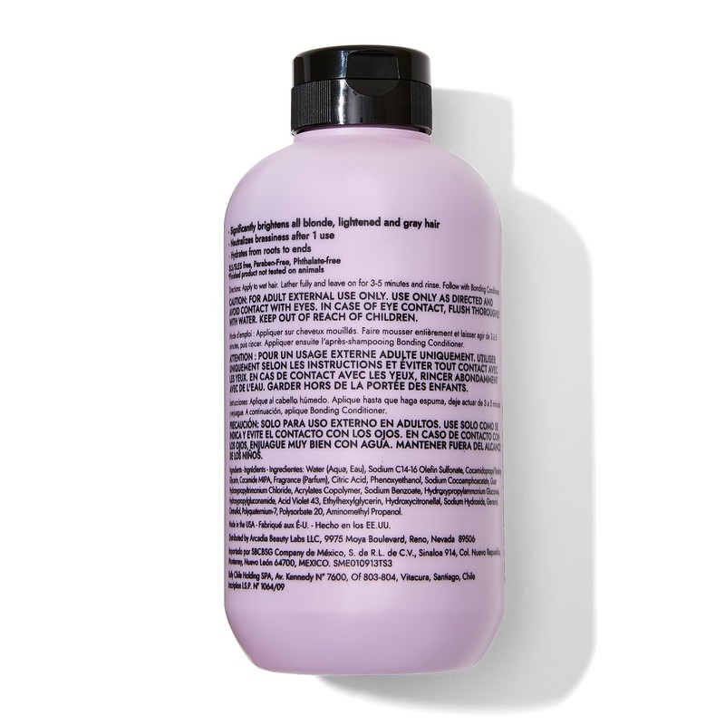 Bondbar Purple Brightening Shampoo for Blonde, Lightened & Gray Hair,