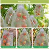100Pcs Fruit Protection Bags 8x12 inch, White Fruit Net Bags,