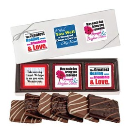Get Well - "Cookie Talk" Chocolate Covered Graham Cracker - 6 Piece