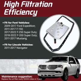 Kynren 6R80 Transmission Filter with Gasket Kit Fits for Ford Expedition F-150 Mustang OE# FT-188, BL3Z7A098A
