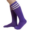 Dxhycc 3 Pairs Kids Soccer Socks Striped Knee High Socks