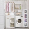 VECELO Narrow Storage Cabinet with Adjustable Shelf Small Space Bathroom
