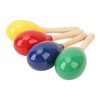 4Pcs Music Maracas Wood Iron Beads Professional Hand Percussion Rattles