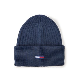 Tommy Jeans Women's Tjw Flag Beanie Knitted Hat, Twilight Navy, Einheitsgröße