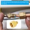Patikil 3/8" Female x 1/4" Male Flare Connectors, SAE 45