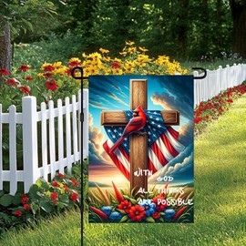 BlissYard 4th of July Garden Flag French Bulldog American Flag Patriotic 12x18 Inch Dog Garden Flag Outdoor Yard Flags for Outside Yard House Flag Decor Memorial Day Independence Day Decorations