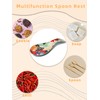 Colorful Hand Painted Spoon Rest Ceramic Large Spoon Holder for