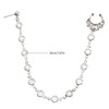 Atentuyi Boho Crystal Nose Ring Chain To Ear Silver Dangle