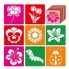 24 Pcs Stencils for Kids Spring Themed Outside Sidewalk Chalk