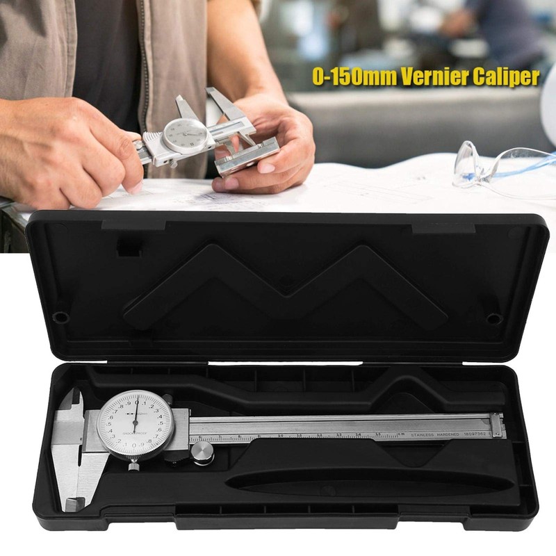 Dial Vernier Calliper, Rustproof, High Hardness, 0-150 mm Vernier Caliper,