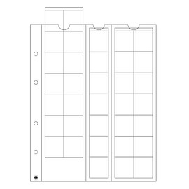 Leuchtturm 306013 Münzhüllen Optima 27-35 glasklare Fächer für Münzen bis 27 mm Durchmesser - 5er Pack