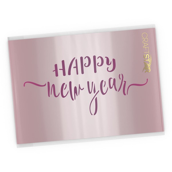 Happy New Year Stencil - Script Style Mini or Small