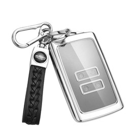 MEDZUK 5 colours: Compatible with Mitsubishi ASX 2023-2024 2025 car key case with key ring accessories (silver)