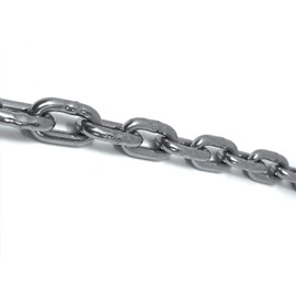 Tecklenborg Kegel GmbH V4A Stainless Steel Chain, 2.0 Metres, 3 mm Material Thickness, 110 kg Maximum Load, Short Links, Rustproof, Polished, Similar to DIN766