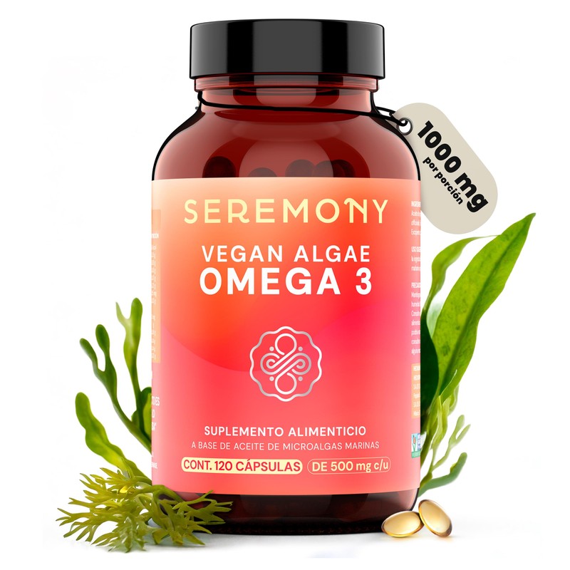 SEREMONY Omega 3 Vegano a Base de Aceite de Microalgas