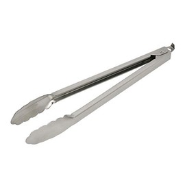 Wiltshire Classic Kitchen Tongs 30cm, Cooking & Serving Tongs, Salad & Heavy Duty BBQ Tongs, Heat Resistant Utensil, Stainless Steel Scalloped Function Head, Locking Mechanism, 30x7cm, Silver