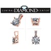 Central Diamond Center 4 Prong Round Solitaire Simulated Diamond Necklace