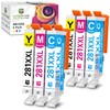 6-Pack 281 Ink Cartridges XXL Version Replacement for Canon CLI-281