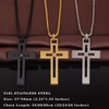 jiamiaoi Cross Necklace for Men Stainless Steel Mens Cross Necklace
